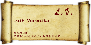 Luif Veronika névjegykártya